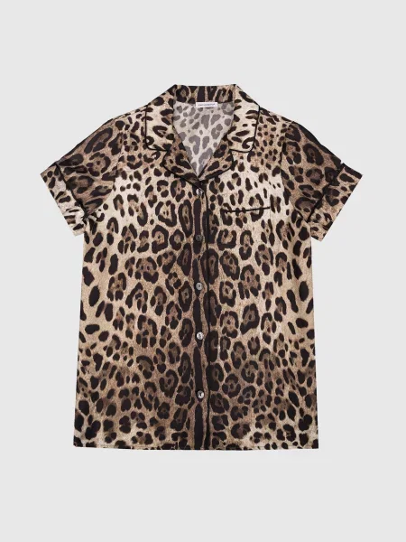 Детская рубашка Dolce&gabbana коричневая
