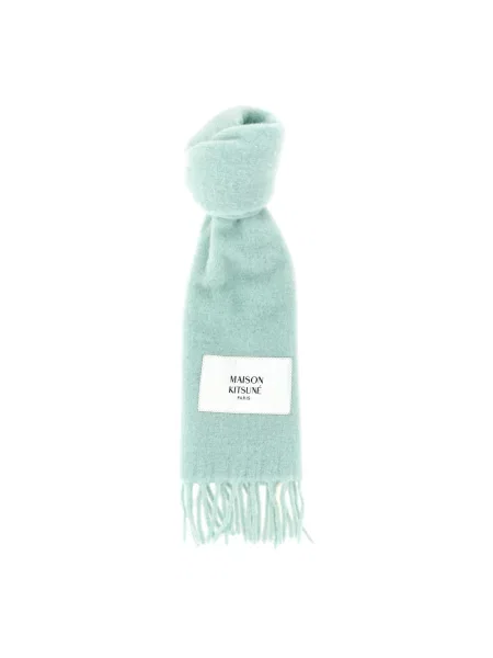 Szal Maison Kitsune wełniana zielona
