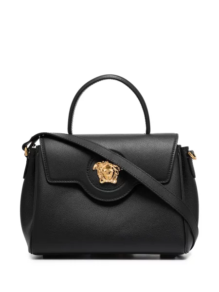 Geanta de piele Versace din piele negru