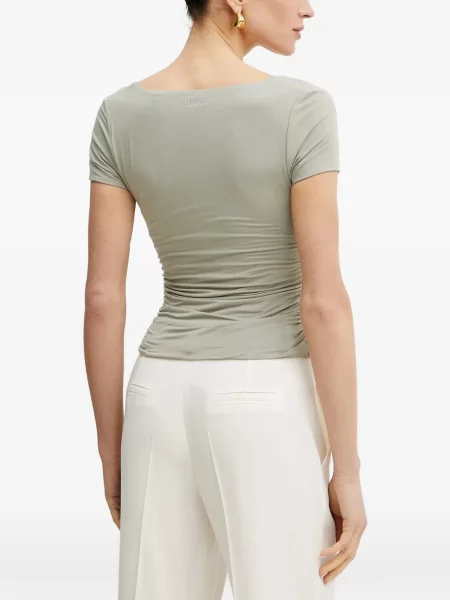Tricou Guess cu volane verde