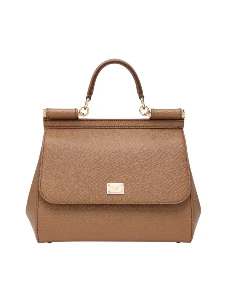 Torebka Dolce And Gabbana skórzana brązowa