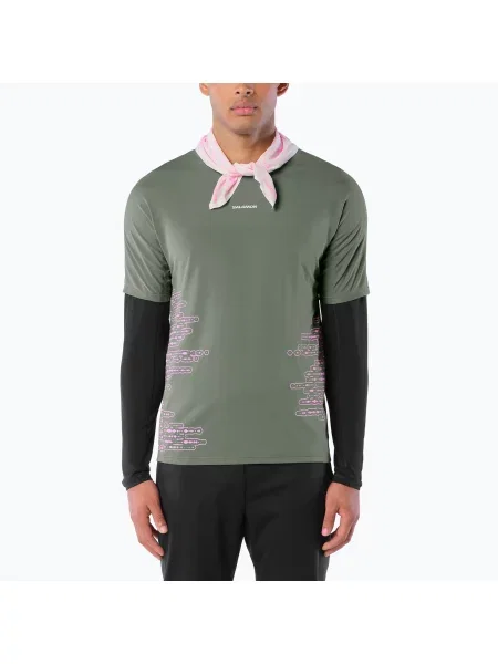 Tricou de alergare pentru bărbați Salomon Sense Aero GFX Tee SS castor gray/pink frosting gri