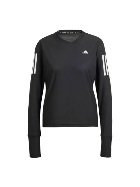 Блуза с дълги ръкави за бягане adidas Performance Own the Run черно