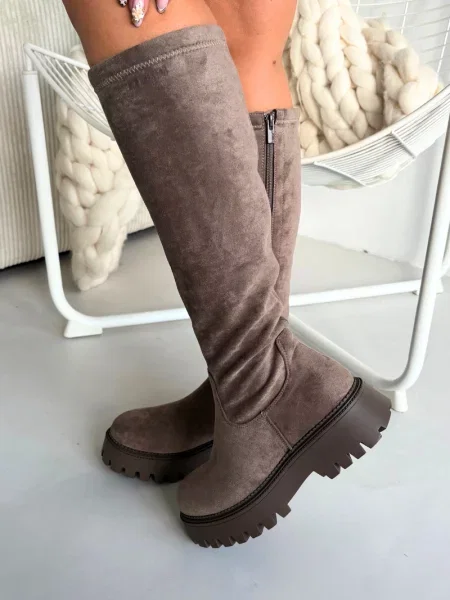 Botine Big Star Shoes cu platformă maro