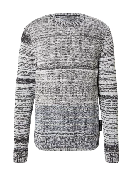 ARMEDANGELS Svetr YARNMIX chladná modrá / světle šedá černá