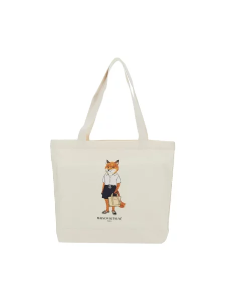Torba Maison Kitsune beżowa
