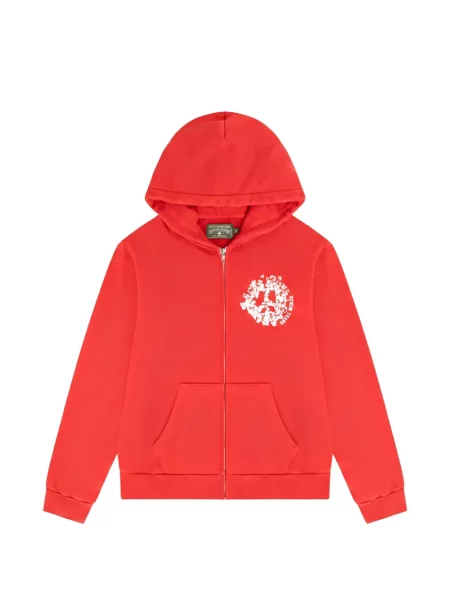Majica s kapuljačom Denim Tears s printom crvena