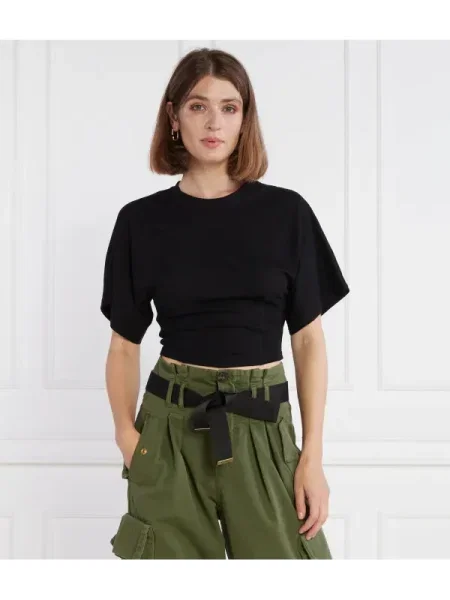 Pinko Tricou | Cropped Fit negru