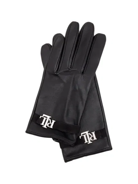 LAUREN RALPH LAUREN Mănuși de piele LOGOLTHR GLV negru