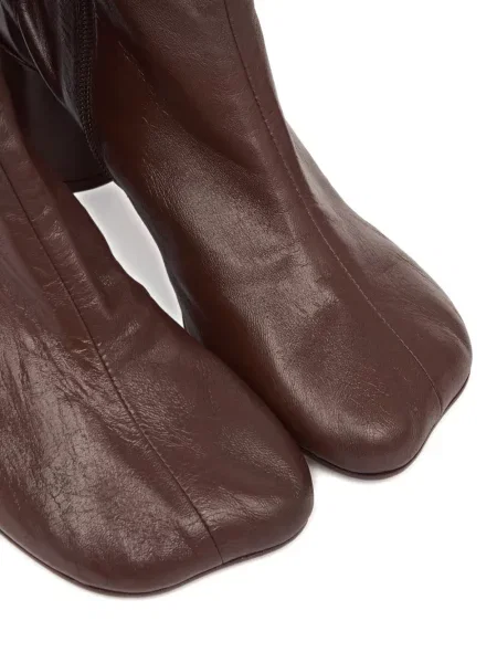 Cizme scurte Mm6 Maison Margiela din piele maro