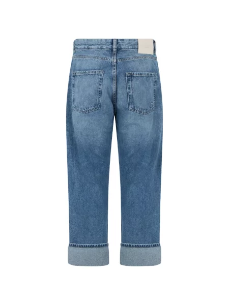Blugi cu picior larg Icon Denim albastru