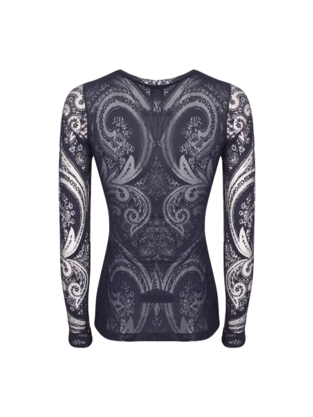 Top Etro z wzorem paisley niebieski