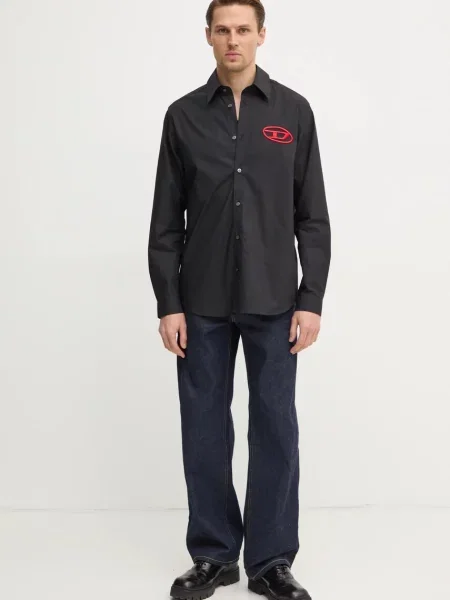 Diesel camasa din S-SIMPLY-D SHIRT negru