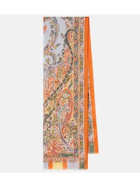 Volneni šal Etro s cvetličnim vzorcem