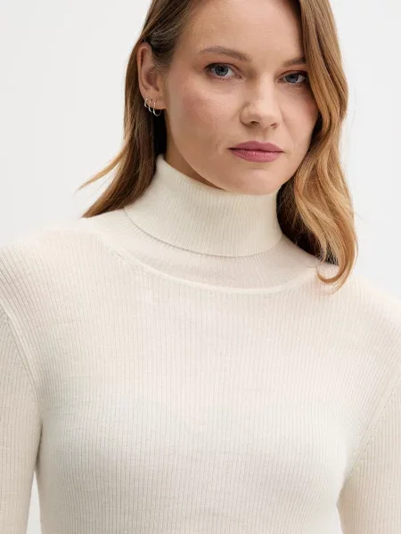 Вовняний светр Saint Barth легкий гольф бежевий