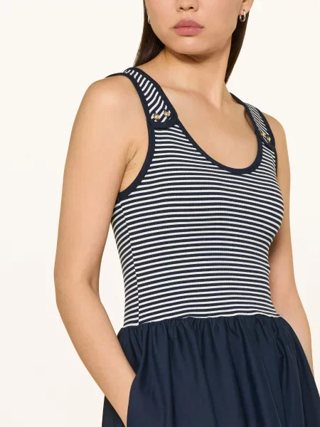 Tommy Hilfiger Jerseyové Šaty tmavě modrá bílá