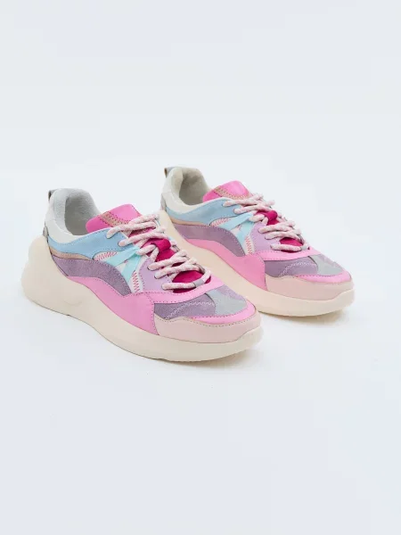 Замшевые кроссовки Emmelie Delage розовые