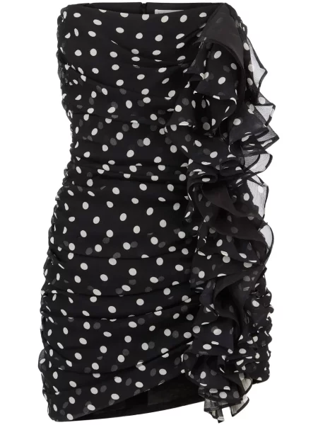 Rochie mini Nina Ricci cu buline de costum negru