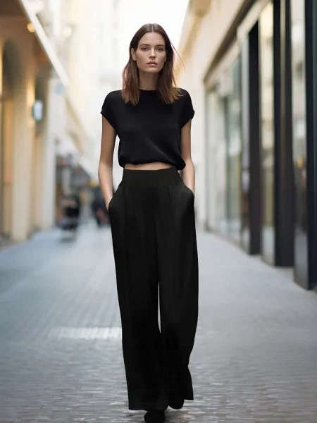 Pantaloni Trendyol negru