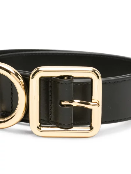 Cu centură curea Jacquemus cu imprimeu geometric cu cataramă negru