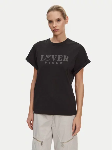 T-Shirt PINKO μαύρο
