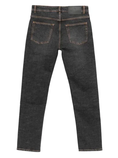 Blugi Etro cu broderie gri