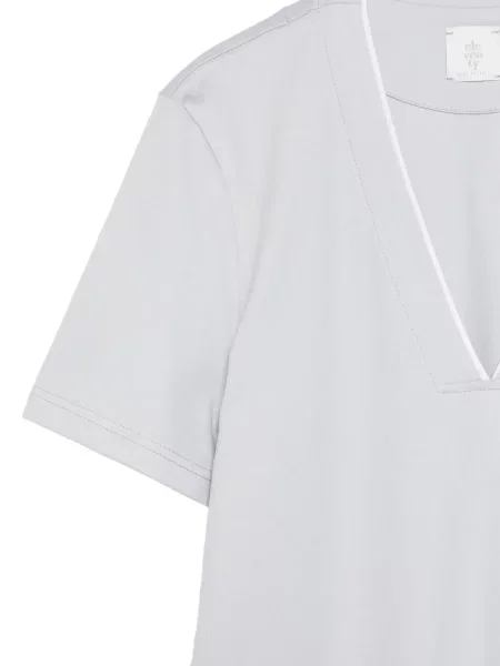 Tricou Eleventy cu decolteu în V albastru