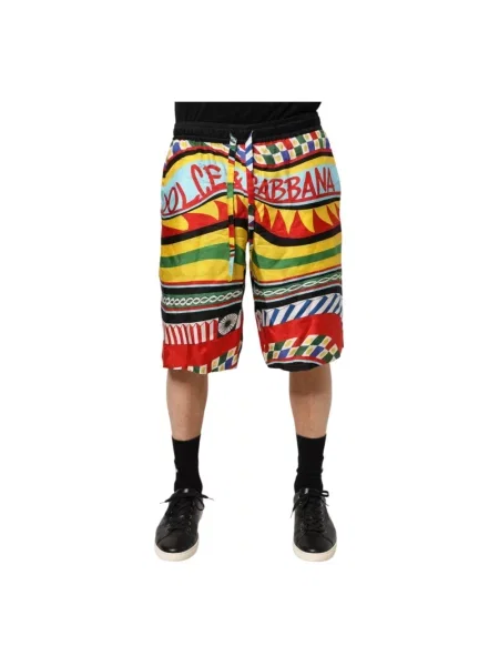 Szorty Dolce And Gabbana ze sznurkiem z nadrukiem