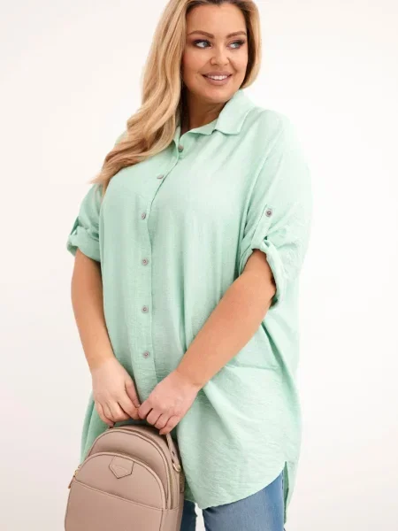 Cămașă Kesi Włoski lungă maro