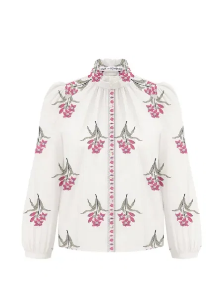 Cămașă Alix Of Bohemia cu model floral cu imagine alb
