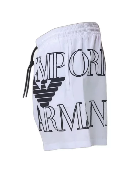 Slip de baie Emporio Armani cu imagine alb