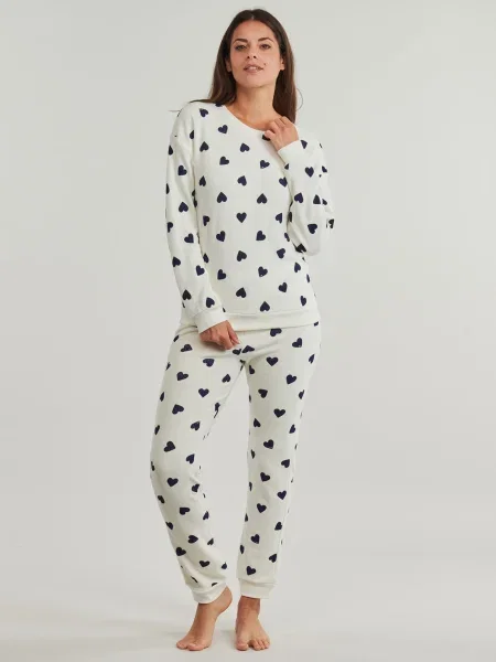 Pijamale Petit Bateau alb