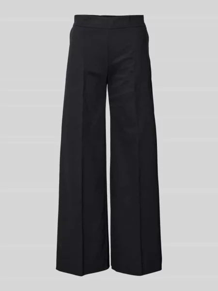 Spodnie z elastycznym pasem i wpuszczanymi Rinascimento czarne