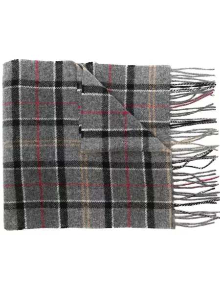 Fular Barbour cu franjuri gri