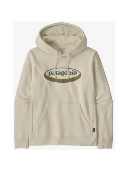 Bluza z kapturem Patagonia 95 Oval Logo Uprisa S beżowa