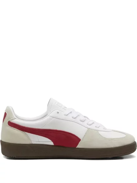 Sneakerși Puma Suede din piele de căprioară alb