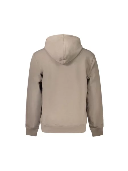 Bluza z kapturem Calvin Klein brązowa