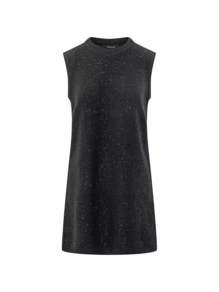 Rochie mini Fabiana Filippi cu paiete tricotate negru