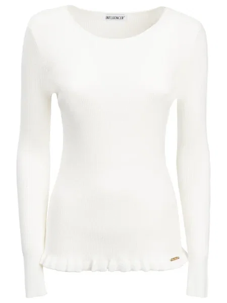Influencer Pulover alb
