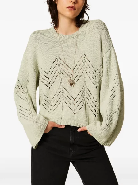Pulover Twinset de lână verde