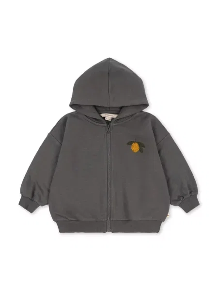 Konges Sløjd кофта на застібці з капюшоном дитяча з бавовною LOU SWEAT ZIP HOOD GOTS