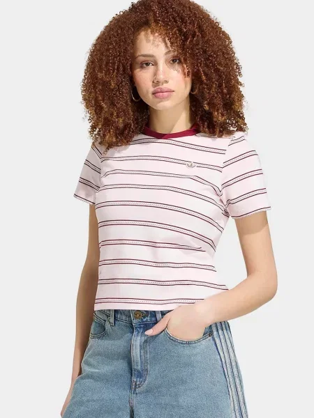 Tricou polo Adidas Originals roz