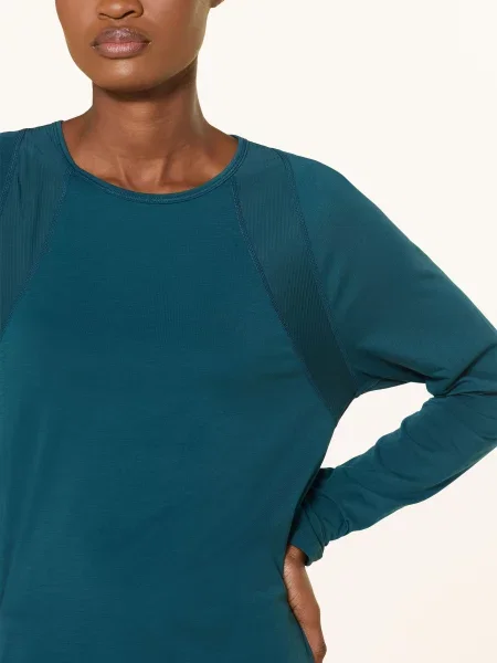 Sweaty Betty Tričko S Dlouhým Rukávem Breathe Easy petrolejová