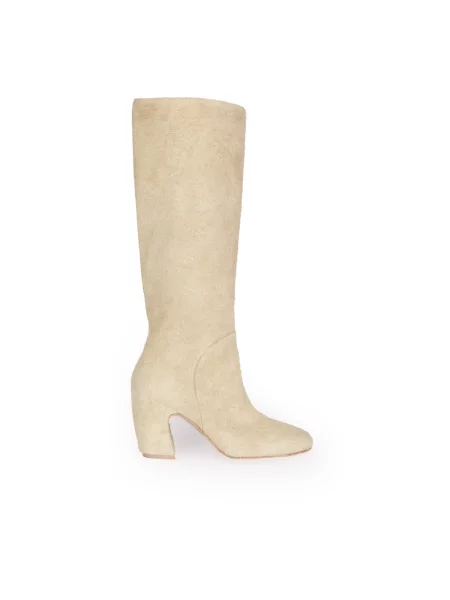 Botki Cortana zamszowe za kolano beżowe