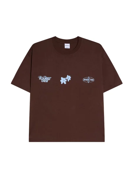 Bershka Majica svetlo / rjava modra