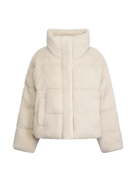 Kurtka puchowa Max Mara wełniana beżowa