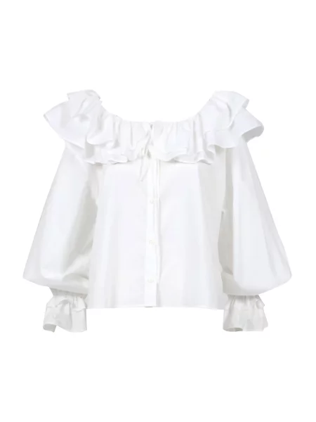 Bluzka Msgm z falbankami biała