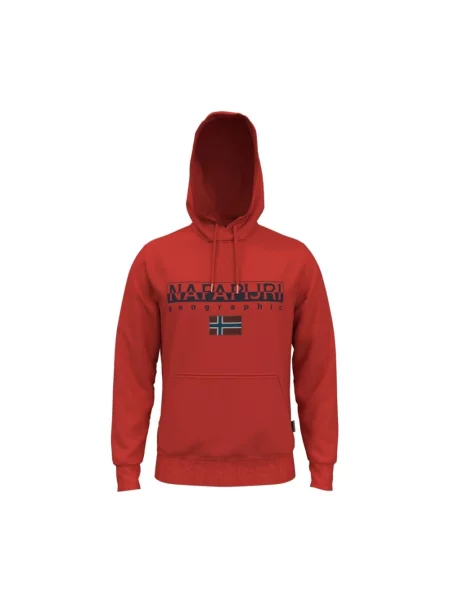 Bluza z kapturem Napapijri czerwona