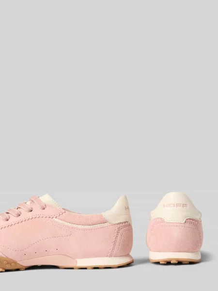 Sneakersy ze skóry naturalnej z detalem z logo model ‘Bridge’ Hoff różowe