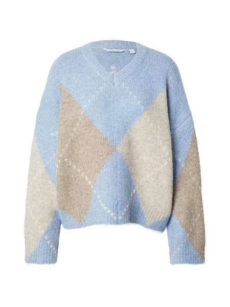 Noella Pulovere dimensiuni mari Lai crem / kitt / azuriu / murdar alb